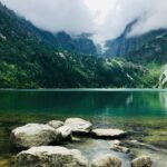 shore of a scenic mountain lake