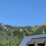 solar panels with tatra mountains in zakopane